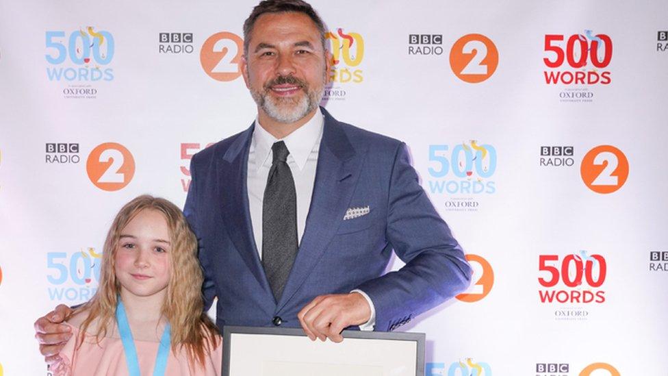 Esme Harrison-Jones with David Walliams