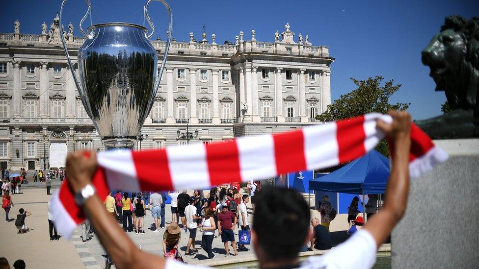 Liverpool fan in Madrid