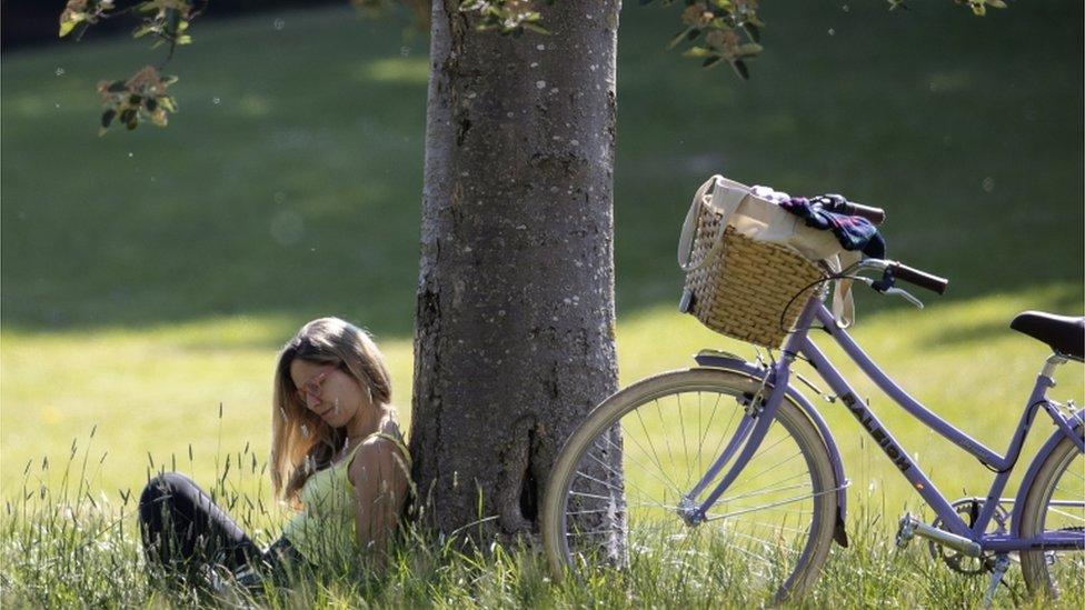 And how about a bit of reading under a tree? Yep that looks super relaxing. Wonder what book it is?