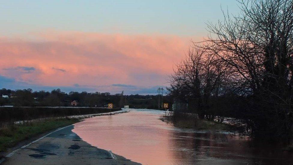 flooding in Bangor-on-Dee