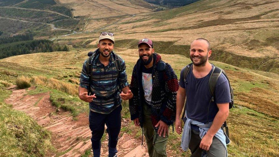 Keita,Samora and Seb on a hike