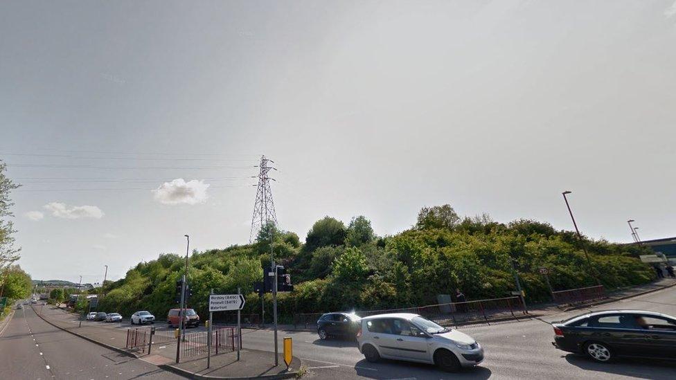 The traffic light junction near The Gateway on Pedmore Road