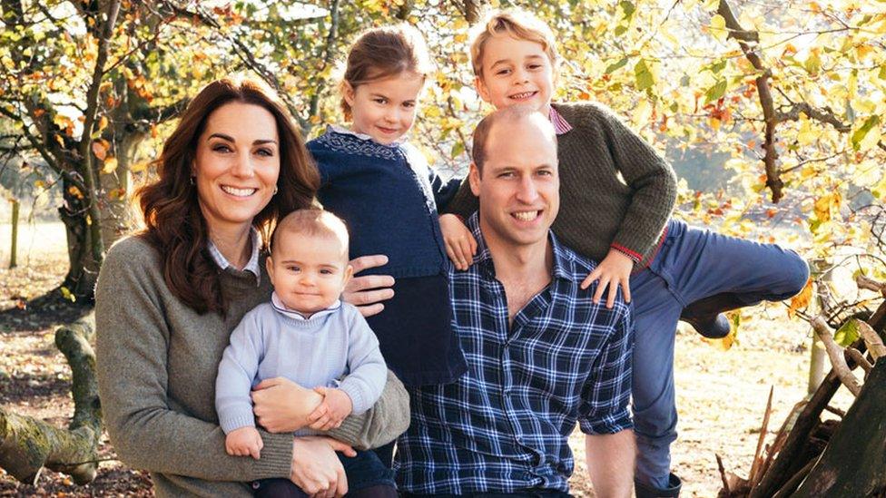 The Duke and Duchess of Cambridge with their three children