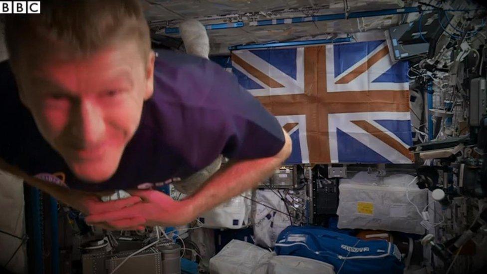 Tim Peake in the International Space Station