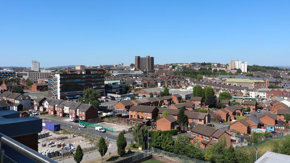 Hanley skyline, Stoke-on-Trent