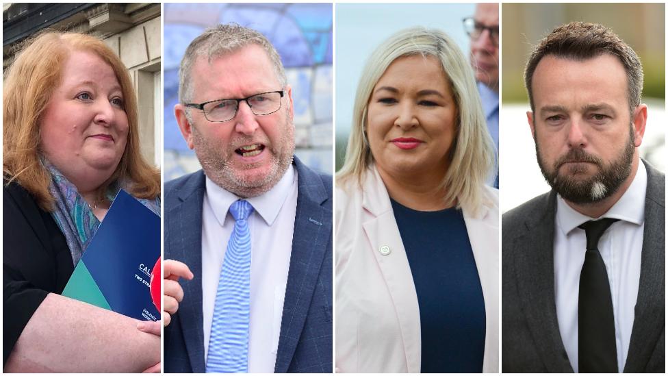 Doug Beattie, Naomi Long, Michelle O'Neill, Colum Eastwood