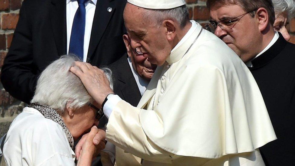 Pope Francis at Auschwitz