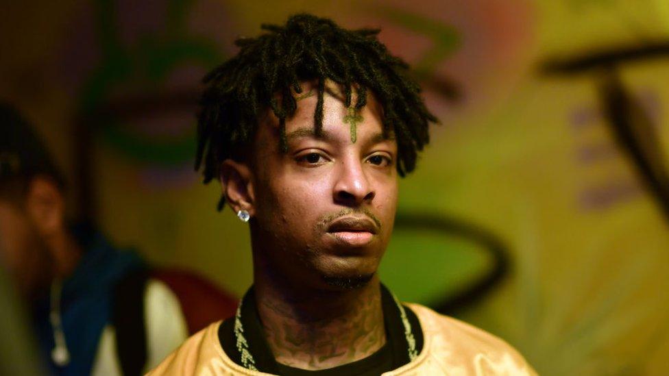 21 Savage at a listening party for his album