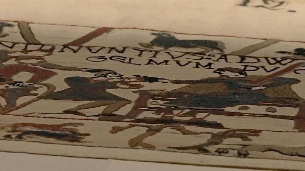 Bayeux Tapestry in 'wonderful state' after journey to London, French minister says
