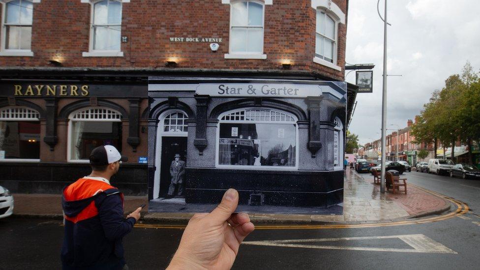 Outside the pub