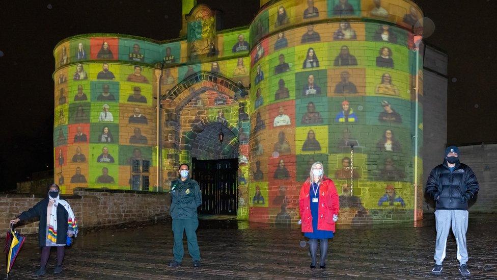 Panya Banjoko, poet, Archivist and aPhD Researcher; Rosea Poynter, paramedic with East Midlands Ambulance Service; Juliet Wright, nurse; Suleman Salim, student at Nottingham Trent University