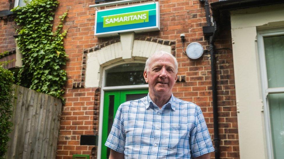 Bob Howe outside Samaritans branch