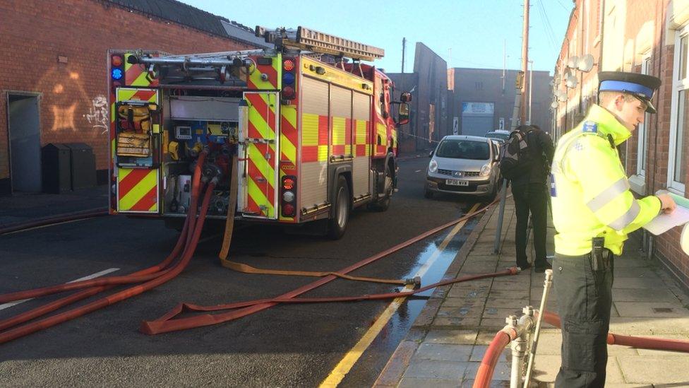 Fire aftermath in Leicester