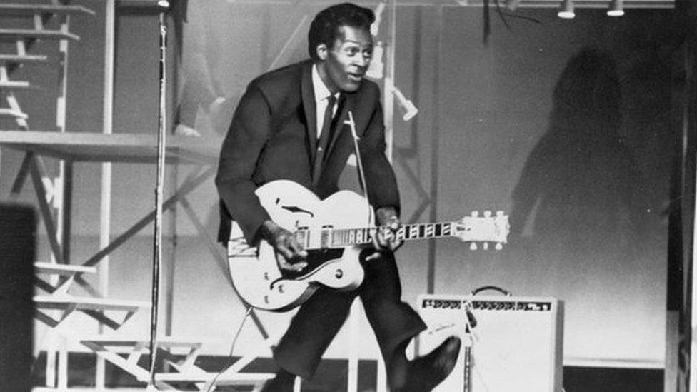 Chuck Berry doing the duck walk