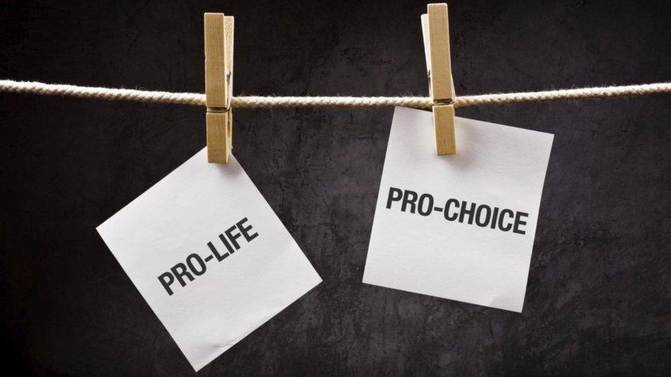 Pro-Life and Pro-Choice signs