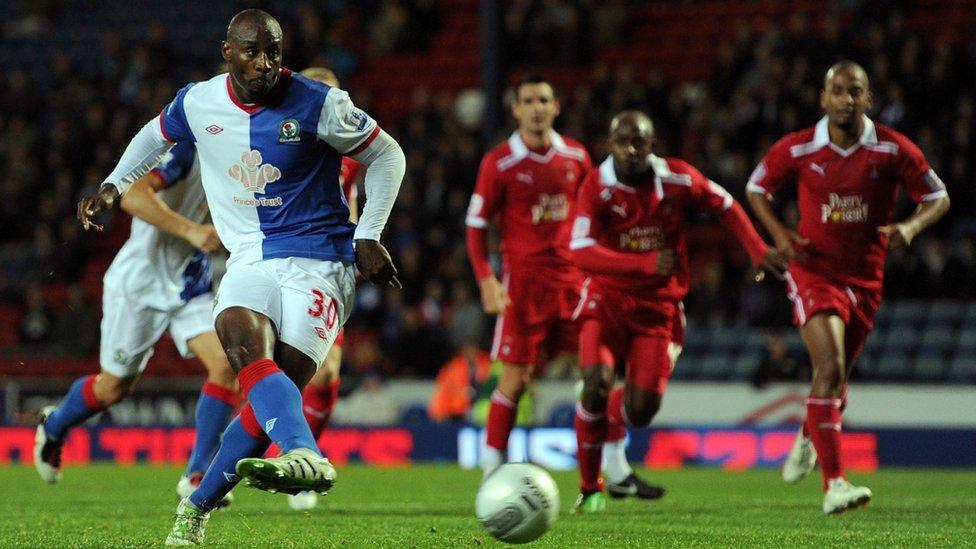 Jason Roberts playing for Blackburn Rovers