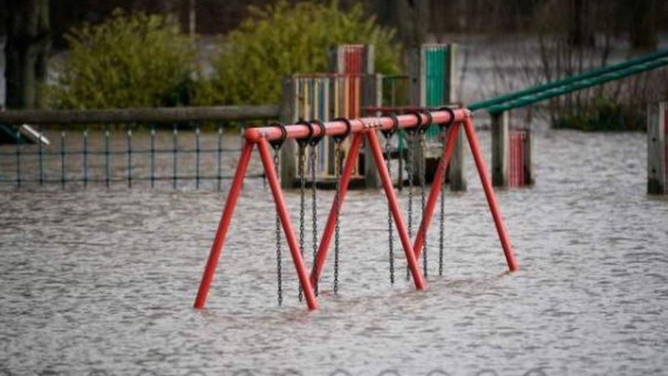 Swings under water