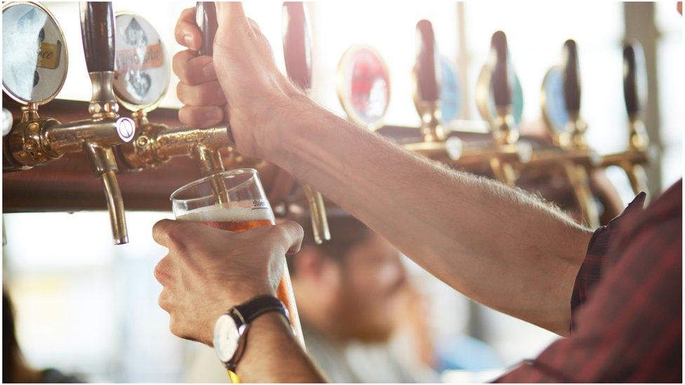 Pint being poured