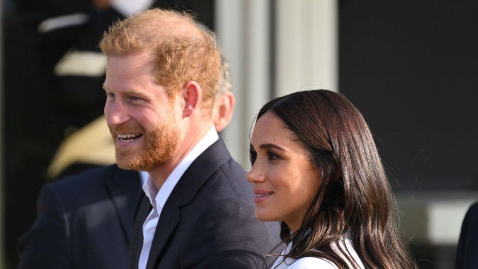 The Duke and Duchess of Sussex at the reception for the Invictus Games