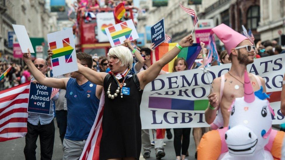 Pride march in London