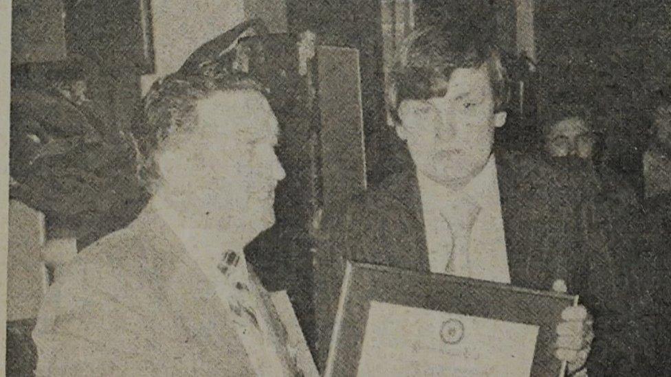 Former Celtic manager Jock Stein (left) gave Jim Torbett (right) permission to establish the Celtic Boys Club in 1966