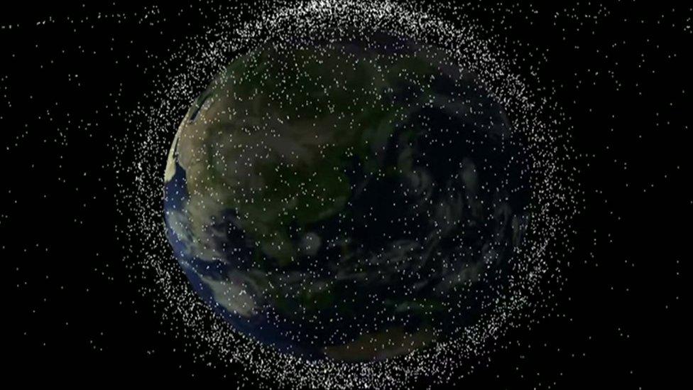 Artist impression of space junk