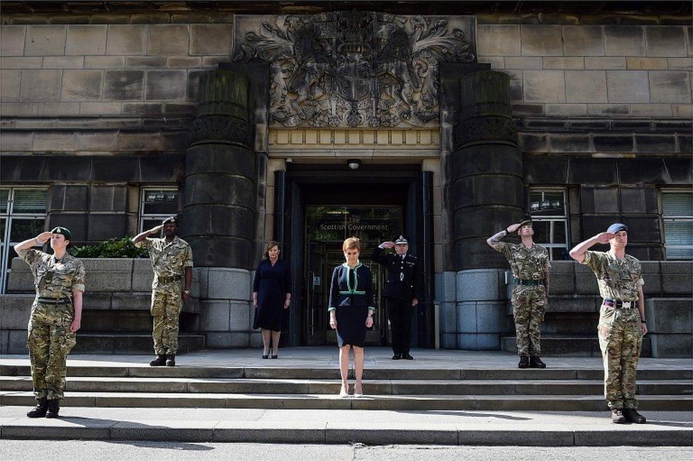 Nicola Sturgeon was joined by Fiona Hyslop MSP and Ch Con Iain Livingston