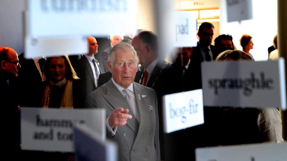 Prince Charles and the Duchess of Cornwall visited the Seamus Heaney Centre