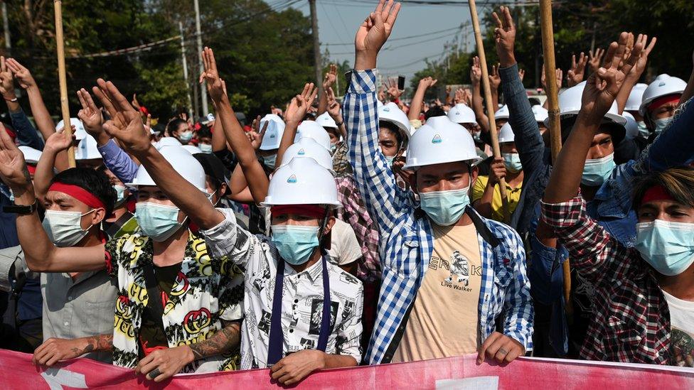 Anti-coup protesters