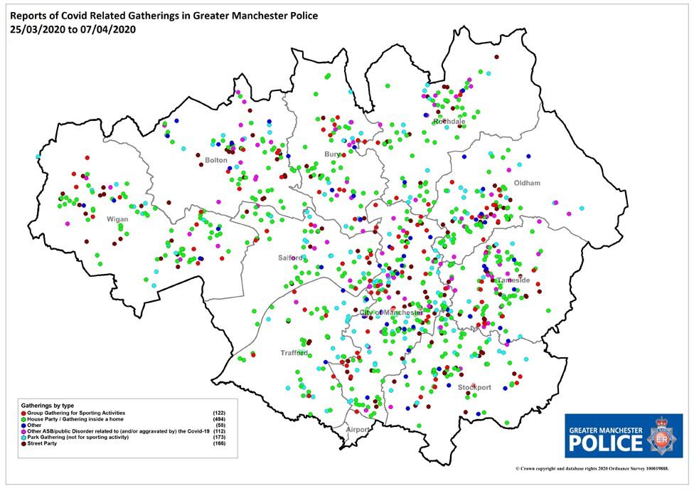 Covid related gatherings map