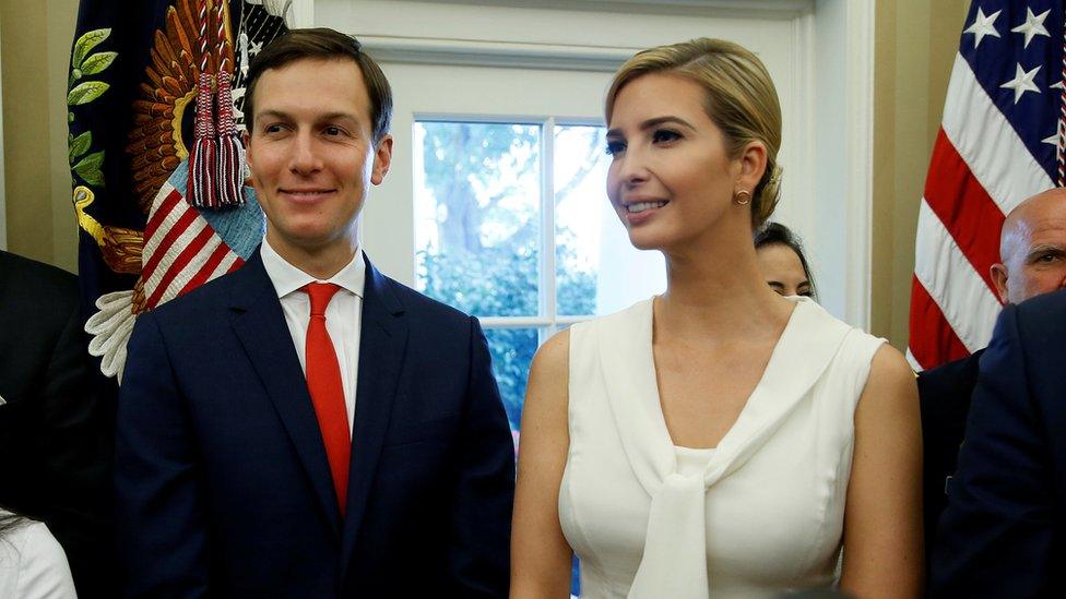 White House senior adviser Jared Kushner and Ivanka Trump