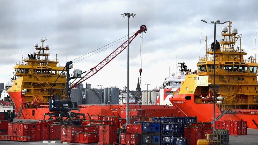 View of Aberdeen harbour