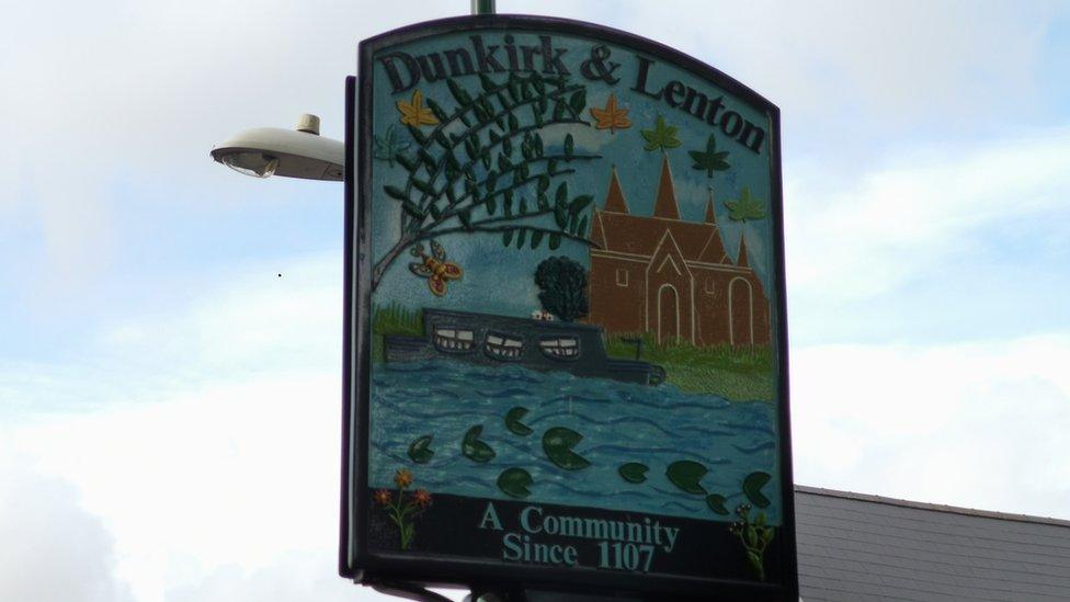 Dunkirk and Lenton sign