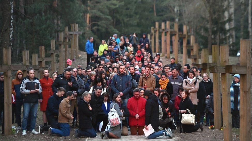 Prayer meeting at Kuropaty, 4 Apr 19