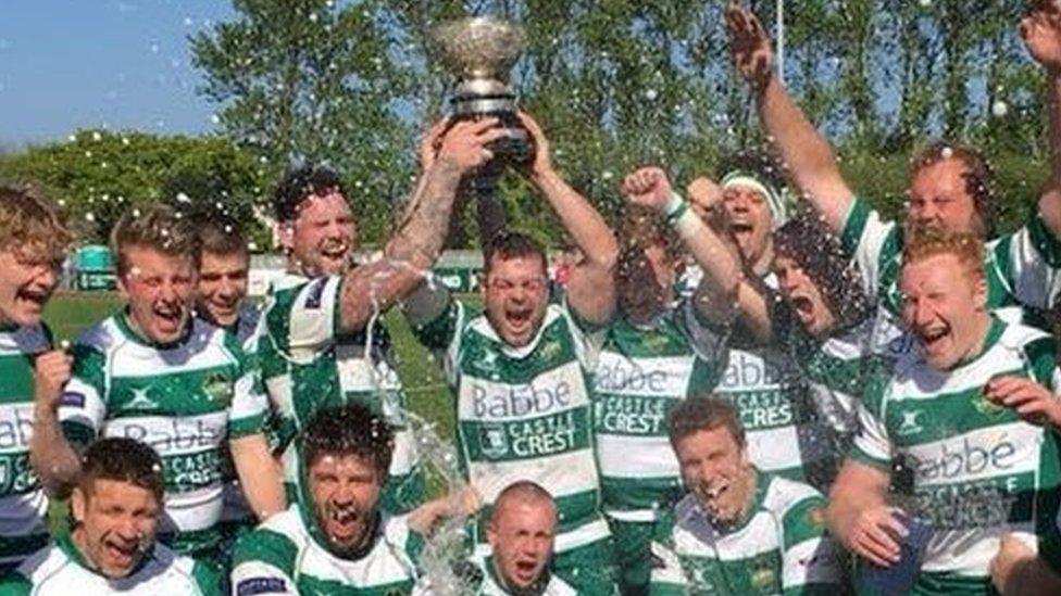 Guernsey celebrate winning the Siam Cup