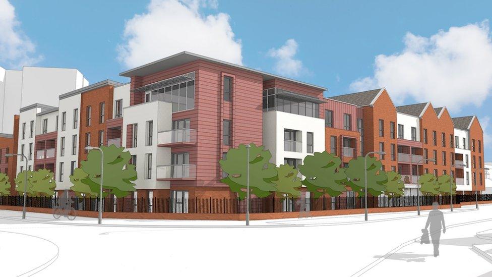 Artist impression of the extra care housing apartments