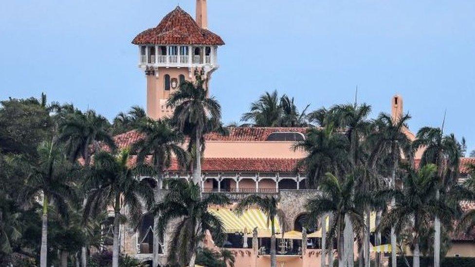 Donald Trump's Mar-a-Lago club, where FBI agents found classified documents.