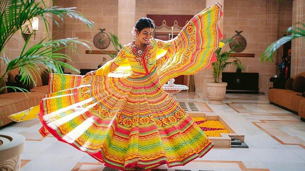 Priyanka Chopra during wedding celebrations on 29 November 2018