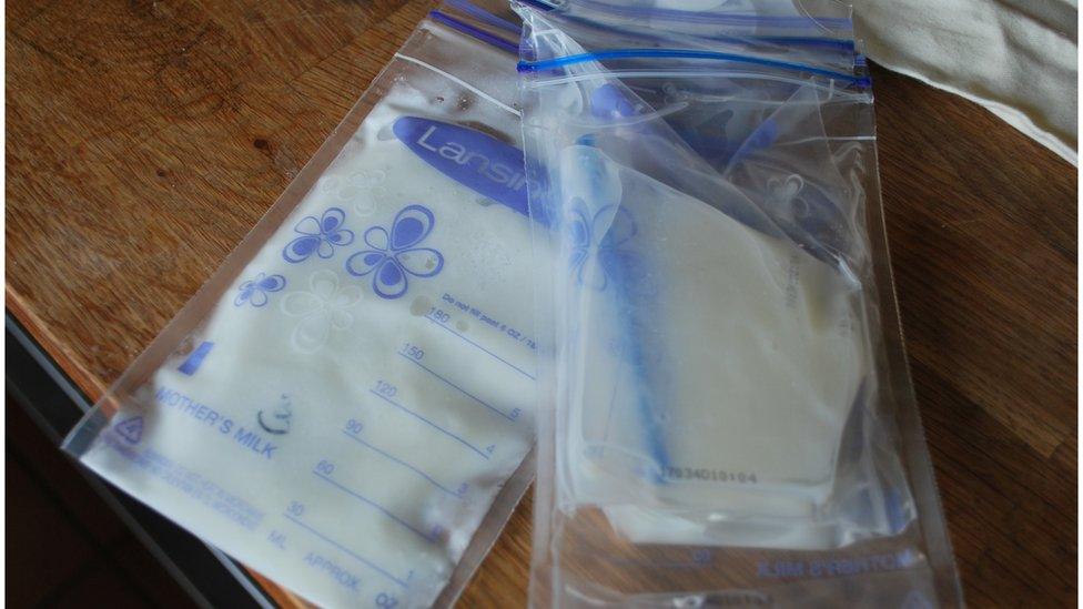 breast milk in sealed bags