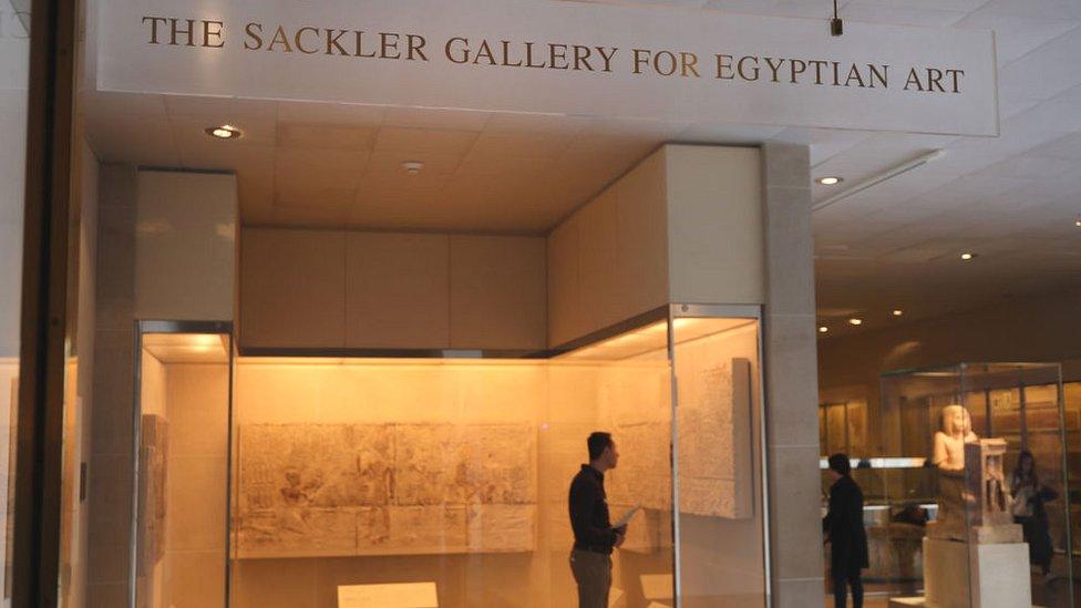 A gallery at New York's Metropolitan Museum of Art bears the Sackler name