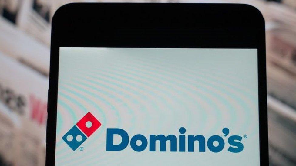 Domino's app on smartphone