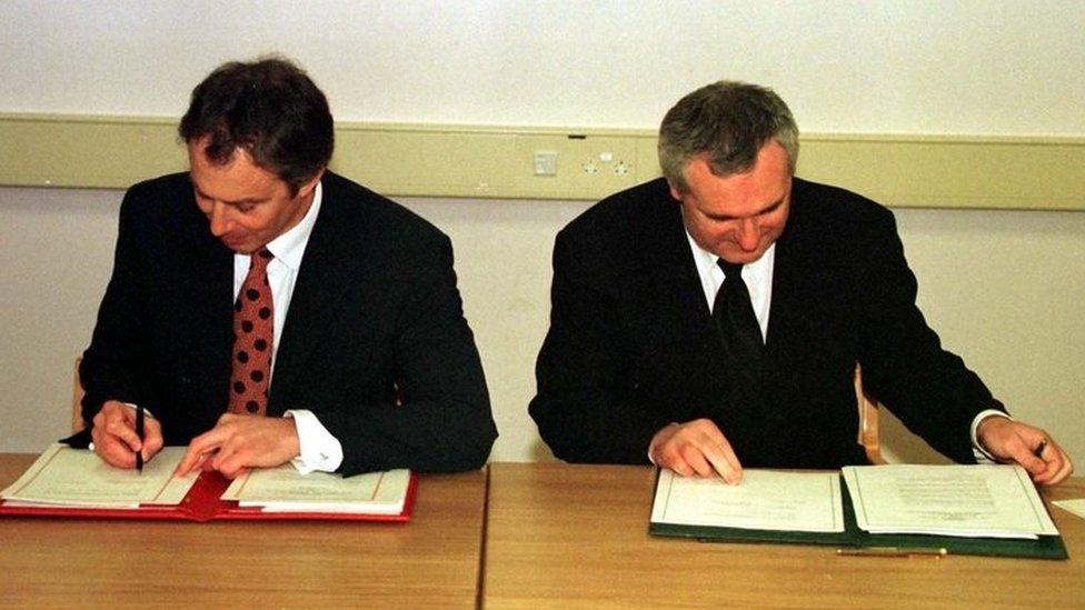 Tony Blair and Bertie Ahern