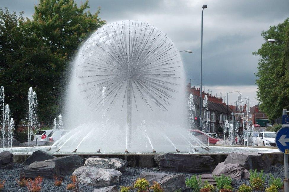 Water roundabout in Nuneaton