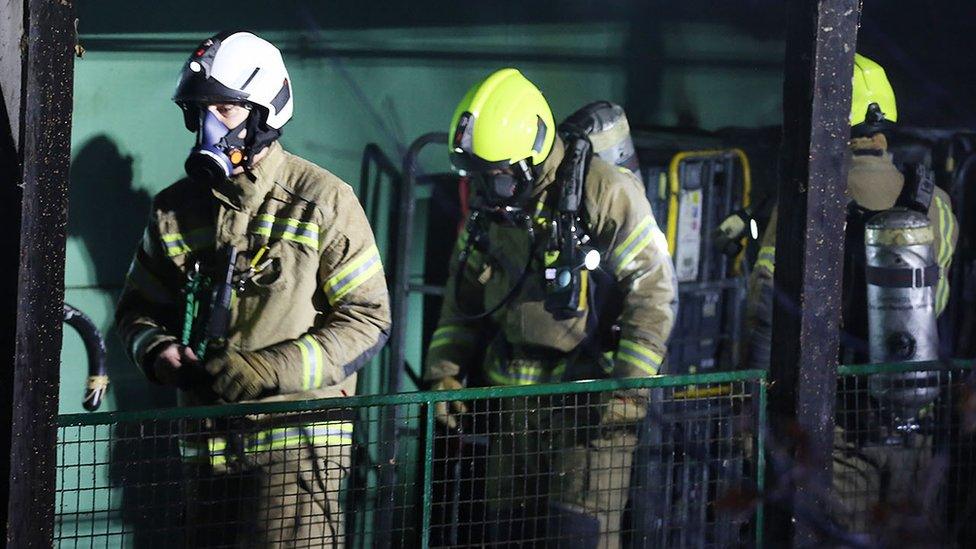 Fire at industrial unit on Frogmore Road