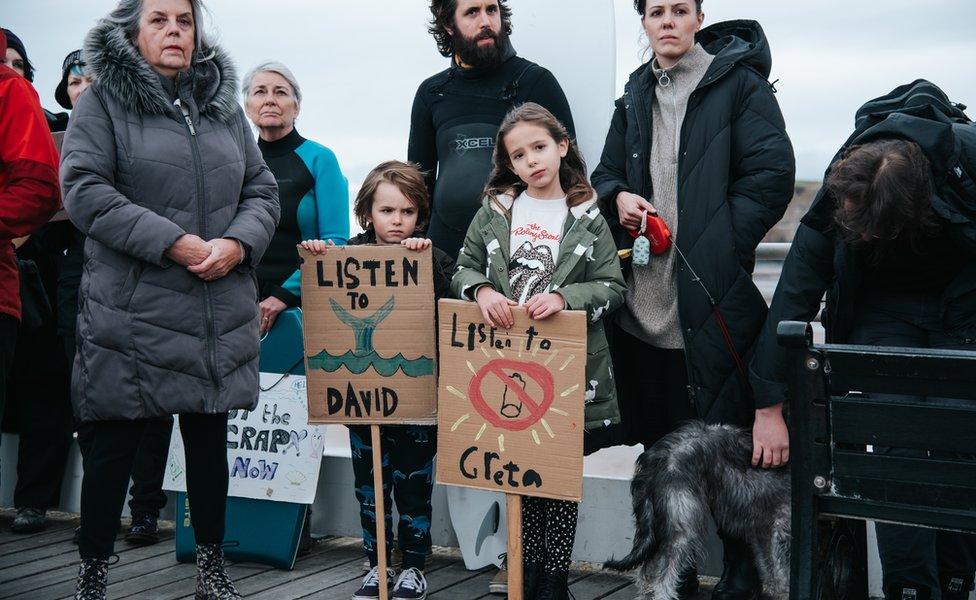 Saltburn protestors