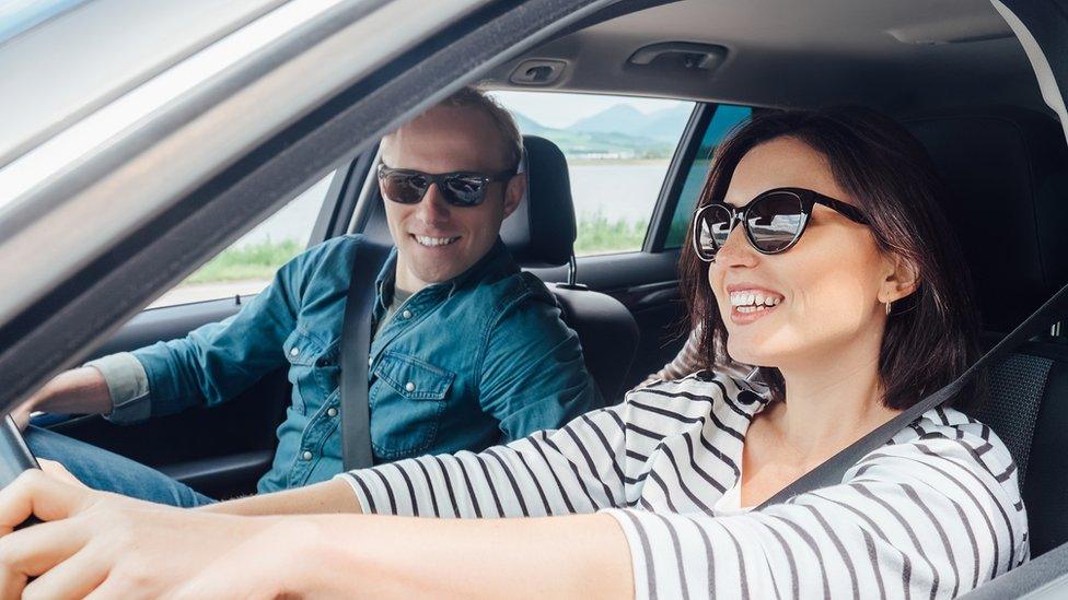 couple in car