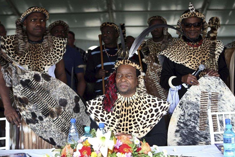 Zulu monarch King Goodwill Zwelithini celebrates Shaka Day on September 24, 2010 in KwaZulu-Natal, South Africa