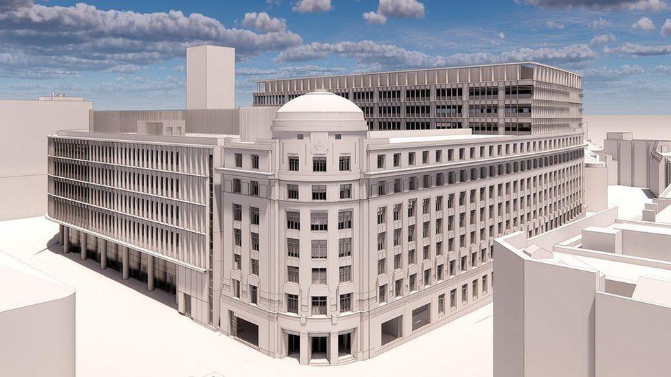 The Art Deco façade of Carliol House and dome will be kept and incorporated into the development