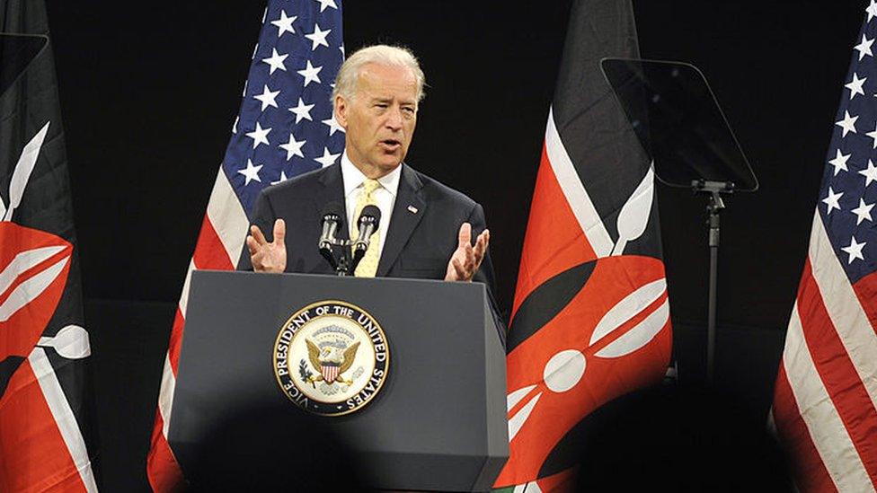 Joe Biden speaking in Kenya