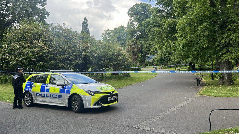 Police cordon in East Park, Southampton